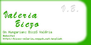 valeria biczo business card